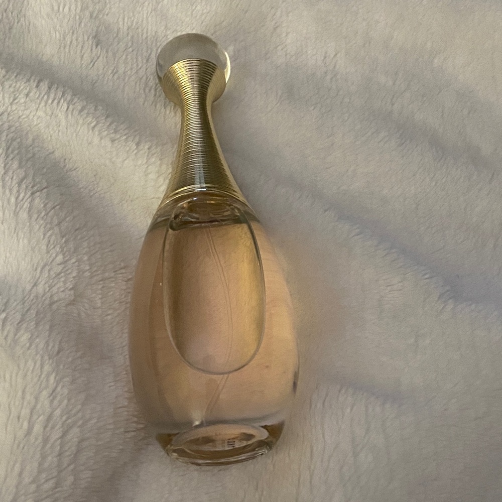 Luxurious Gold and Clear Glass Vase jadore fragrance